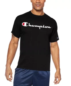 Champion Men's Big & Tall Script-Logo T-Shirt -Champion Online 16077739 fpx