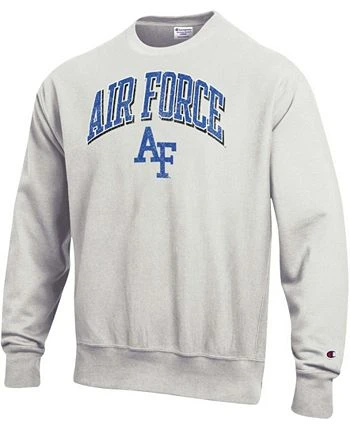 Champion Men's Heathered Gray Air Force Falcons Arch Over Logo Reverse Weave Pullover Sweatshirt 5 Champion Men's Heathered Gray Air Force Falcons Arch Over Logo Reverse Weave Pullover Sweatshirt - Image 3