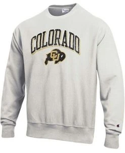 Champion Men's Gray Colorado Buffaloes Arch Over Logo Reverse Weave Pullover Sweatshirt 9 Champion Men's Gray Colorado Buffaloes Arch Over Logo Reverse Weave Pullover Sweatshirt -Champion Online 20147166 fpx