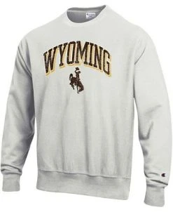Champion Men's Heathered Gray Wyoming Cowboys Arch Over Logo Reverse Weave Pullover Sweatshirt 9 Champion Men's Heathered Gray Wyoming Cowboys Arch Over Logo Reverse Weave Pullover Sweatshirt -Champion Online 20147310 fpx