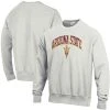 Champion Men's Heathered Gray Arizona State Sun Devils Arch Over Logo Reverse Weave Pullover Sweatshirt