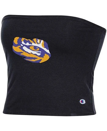 Champion Women's Black And Gray LSU Tigers Reversible Allover Print Tube Top 4 Champion Women's Black And Gray LSU Tigers Reversible Allover Print Tube Top - Image 2