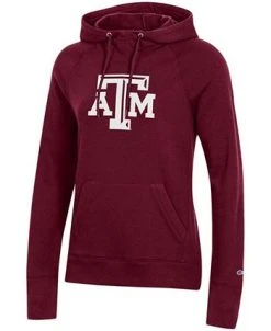 Champion Women's Maroon Texas A M Aggies University Primary Logo Raglan Pullover Hoodie -Champion Online 20150523 fpx