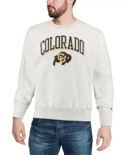 Champion Men's Gray Colorado Buffaloes Arch Over Logo Reverse Weave Pullover Sweatshirt 10 Champion Men's Gray Colorado Buffaloes Arch Over Logo Reverse Weave Pullover Sweatshirt -Champion Online 20152459 fpx