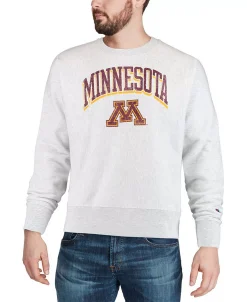 Champion Men's Gray Minnesota Golden Gophers Arch Over Logo Reverse Weave Pullover Sweatshirt -Champion Online 20152477 fpx