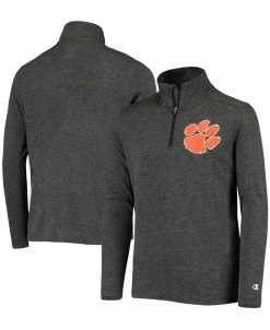 Champion Youth Boys Black Clemson Tigers Field Day Quarter-Zip Jacket