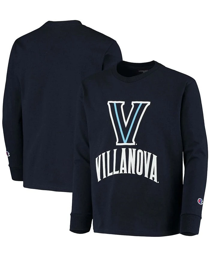 Champion Youth Boys Navy Villanova Wildcats Lockup Long Sleeve T-shirt 3 Champion Youth Boys Navy Villanova Wildcats Lockup Long Sleeve T-shirt