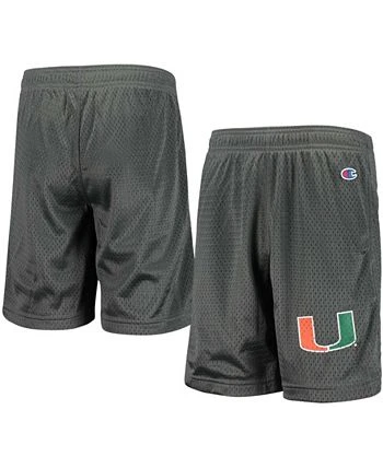 Champion Youth Charcoal Miami Hurricanes Classic Mesh Shorts 4 Champion Youth Charcoal Miami Hurricanes Classic Mesh Shorts - Image 2