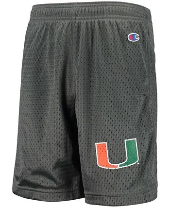 Champion Youth Charcoal Miami Hurricanes Classic Mesh Shorts 5 Champion Youth Charcoal Miami Hurricanes Classic Mesh Shorts - Image 3