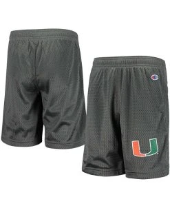 Champion Youth Charcoal Miami Hurricanes Classic Mesh Shorts