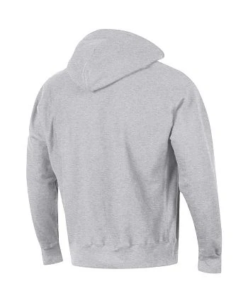 Champion Men's Heathered Gray Rutgers Scarlet Knights Team Arch Reverse Weave Pullover Hoodie 4 Champion Men's Heathered Gray Rutgers Scarlet Knights Team Arch Reverse Weave Pullover Hoodie - Image 2