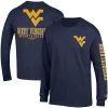 Champion Men's Navy West Virginia Mountaineers Team Stack Long Sleeve T-shirt -Champion Online 20769721 fpx