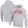 Champion Men's Heathered Gray Rutgers Scarlet Knights Team Arch Reverse Weave Pullover Hoodie 2 Champion Men's Heathered Gray Rutgers Scarlet Knights Team Arch Reverse Weave Pullover Hoodie -Champion Online 20770079 fpx