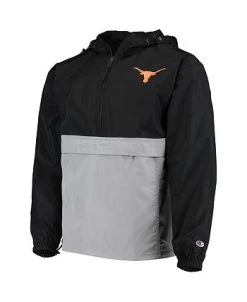 Champion Men's Black Texas Longhorns Color-Blocked Packable 1/2-Zip Long Sleeve Hoodie Jacket 7 Champion Men's Black Texas Longhorns Color-Blocked Packable 1/2-Zip Long Sleeve Hoodie Jacket -Champion Online 20907203 fpx