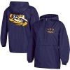 Champion Women's Purple LSU Tigers Packable Half-Zip Light Rain Jacket -Champion Online 21071162 fpx