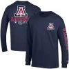 Champion Men's Navy Arizona Wildcats Team Stack Long Sleeve T-shirt -Champion Online 21130531 fpx