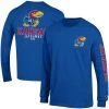 Champion Men's Royal Kansas Jayhawks Team Stack Long Sleeve T-shirt -Champion Online 21130540 fpx