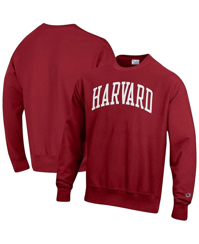 Champion Men's Crimson Harvard Crimson Arch Reverse Weave Pullover Sweatshirt 3 Champion Men's Crimson Harvard Crimson Arch Reverse Weave Pullover Sweatshirt