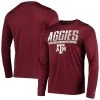 Champion Men's Maroon Texas A&M Aggies Wordmark Slash Long Sleeve T-shirt -Champion Online 21131085 fpx