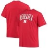 Champion Men's Scarlet Nebraska Huskers Big And Tall Arch Over Wordmark T-shirt -Champion Online 21131863 fpx