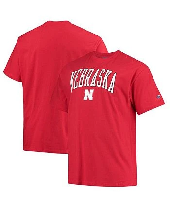 Champion Men's Scarlet Nebraska Huskers Big And Tall Arch Over Wordmark T-shirt 4 Champion Men's Scarlet Nebraska Huskers Big And Tall Arch Over Wordmark T-shirt - Image 2