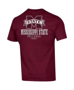 Champion Men's Maroon Mississippi State Bulldogs Stack 2-Hit T-shirt -Champion Online 21138186 fpx