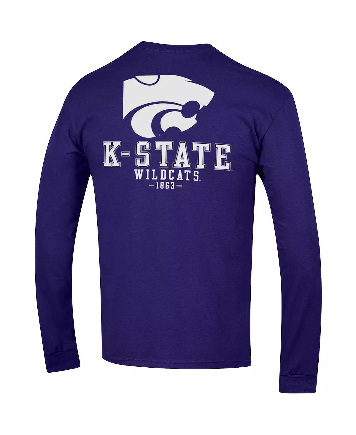Champion Men's Purple Kansas State Wildcats Team Stack Long Sleeve T-shirt 6 Champion Men's Purple Kansas State Wildcats Team Stack Long Sleeve T-shirt - Image 4