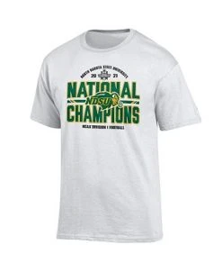 Men's White NDSU Bison 2021 FCS Football National Champions Locker Room T-shirt -Champion Online 21214785 fpx