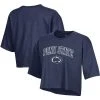 Champion Women's Navy Penn State Nittany Lions Cropped Boyfriend T-shirt -Champion Online 21281244 fpx