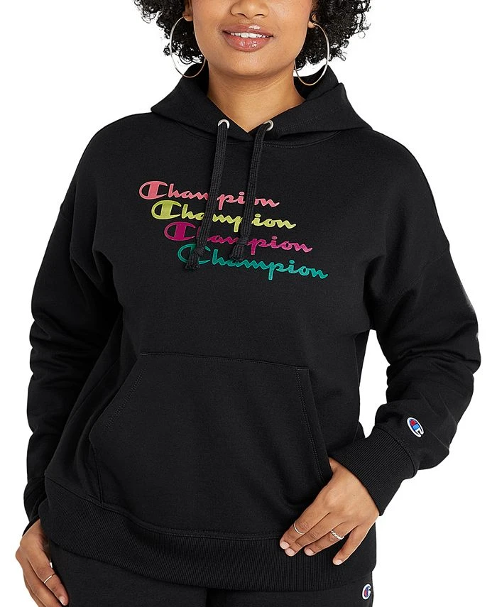 Champion Women's Logo Fleece Sweatshirt Hoodie 3 Champion Women's Logo Fleece Sweatshirt Hoodie