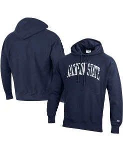 Champion Men's Navy Jackson State Tigers Tall Arch Pullover Hoodie