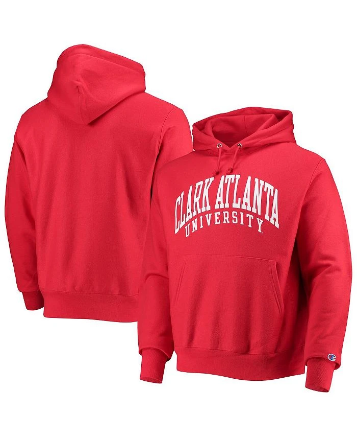 Champion Men's Red Clark Atlanta University Panthers Tall Arch Pullover Hoodie 3 Champion Men's Red Clark Atlanta University Panthers Tall Arch Pullover Hoodie