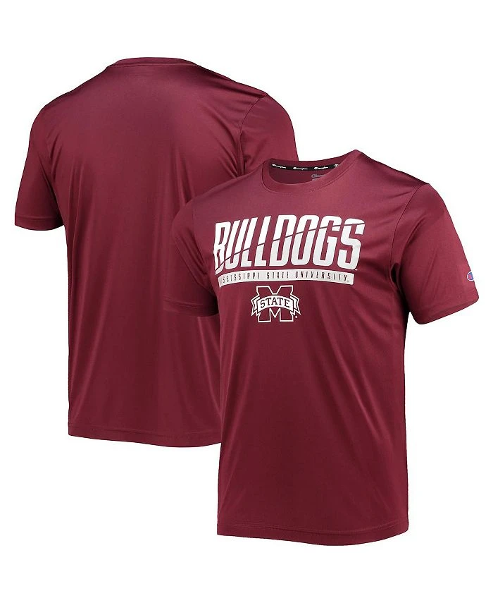 Champion Men's Maroon Mississippi State Bulldogs Wordmark Slash T-shirt 3 Champion Men's Maroon Mississippi State Bulldogs Wordmark Slash T-shirt