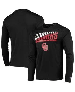 Champion Men's Black Oklahoma Sooners Wordmark Slash Long Sleeve T-shirt 8 Champion Men's Black Oklahoma Sooners Wordmark Slash Long Sleeve T-shirt -Champion Online 21628543 fpx