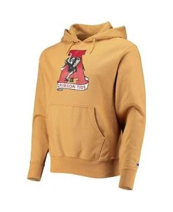 Champion Men's Gold Alabama Crimson Tide Vintage-Like Washed Reverse Weave Pullover Hoodie -Champion Online 21631349 fpx