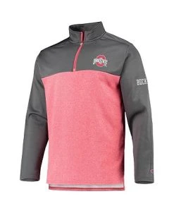 Champion Men's Scarlet Ohio State Buckeyes Gameday Quarter-Zip Jacket -Champion Online 21631423 fpx