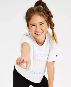 Champion Big Girls Boxy Logo T-Shirt -Champion Online 21751528 fpx