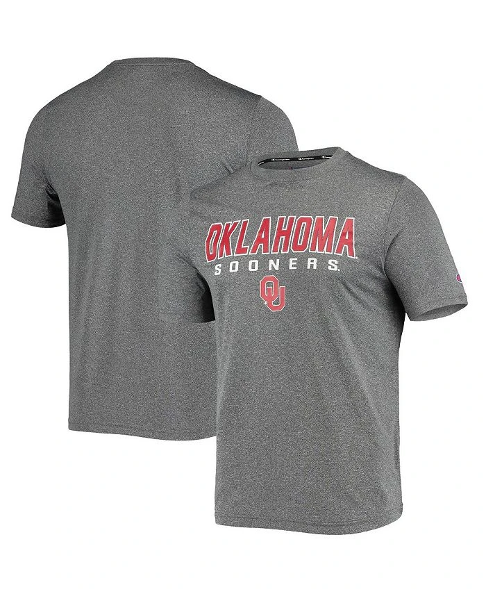Champion Men's Gray Oklahoma Sooners Stack T-shirt 3 Champion Men's Gray Oklahoma Sooners Stack T-shirt