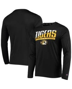 Champion Men's Black Missouri Tigers Wordmark Slash Long Sleeve T-shirt
