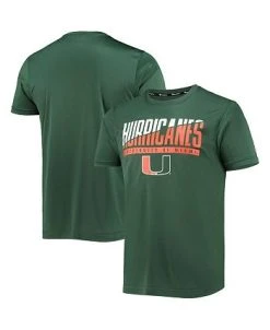 Champion Men's Green Miami Hurricanes Wordmark Slash T-shirt -Champion Online 22014236 fpx