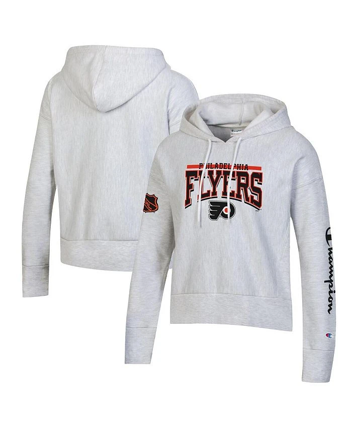 Champion Women's Heathered Gray Philadelphia Flyers Reverse Weave Pullover Hoodie 3 Champion Women's Heathered Gray Philadelphia Flyers Reverse Weave Pullover Hoodie