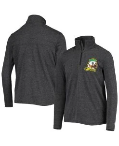 Champion Youth Boys Heathered Black Oregon Ducks Field Day Quarter-Zip Jacket