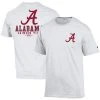 Champion Men's White Alabama Crimson Tide Team Stack 2-Hit T-shirt -Champion Online 22383934 fpx