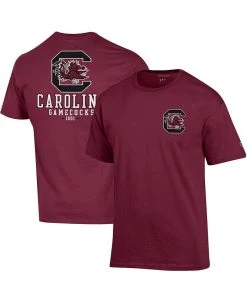 Champion Men's Garnet South Carolina Gamecocks Team Stack 2-Hit T-shirt