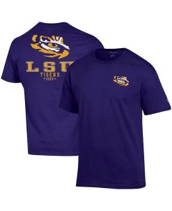 Champion Men's Purple LSU Tigers Stack 2-Hit T-shirt