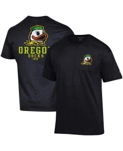 Champion Men's Black Oregon Ducks Stack 2-Hit T-shirt