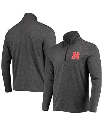 Champion Men's Heathered Black Nebraska Huskers Field Day Team Quarter-Zip Jacket 4 Champion Men's Heathered Black Nebraska Huskers Field Day Team Quarter-Zip Jacket - Image 2