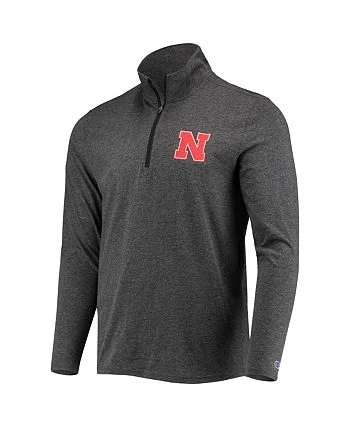 Champion Men's Heathered Black Nebraska Huskers Field Day Team Quarter-Zip Jacket 5 Champion Men's Heathered Black Nebraska Huskers Field Day Team Quarter-Zip Jacket - Image 3