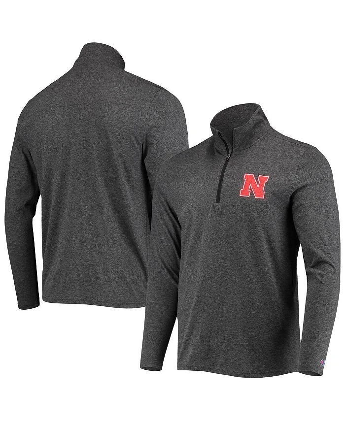 Champion Men's Heathered Black Nebraska Huskers Field Day Team Quarter-Zip Jacket 3 Champion Men's Heathered Black Nebraska Huskers Field Day Team Quarter-Zip Jacket