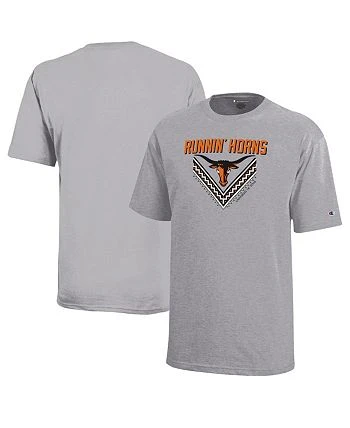 Champion Youth Boys Heathered Gray Texas Longhorns Runnin' Horns T-shirt 4 Champion Youth Boys Heathered Gray Texas Longhorns Runnin' Horns T-shirt - Image 2